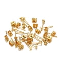 thumbnail image 1 of Earring Stud Base Multi Stainless Steel Accessories Personality Ear Earring Post Pins Setting Decorations Wear DIY Jewelry Making Tool Gold 3mm, 1 of 8