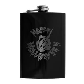 8oz BLACK Happy Halloween Flask 8oz BLACK Happy Halloween Flask