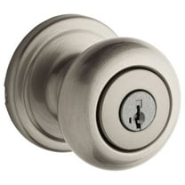 Kwikset Juno Entry Knob - SmartKey, Lockable, Grade 2 - Satin Nickel