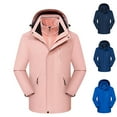 thumbnail image 3 of jsaierl Winter Coats for Women Waterproof Outdoor Work Windbreaker Fall Zip Up Thermal Jacket Hooded Fleece Ski Coats Snow Thicken Outerwear, 3 of 3