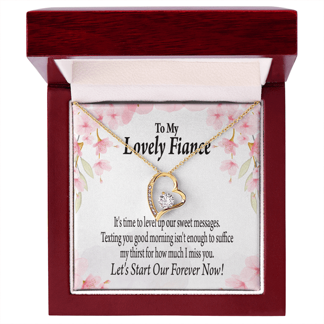 À Ma Fiancée pour Toujours Est Maintenant pour Toujours Collier w Message Card