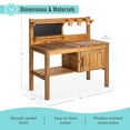 thumbnail image 3 of Martha Stewart Kids Outdoor Potting Bench: Wooden Gardening Set for Kids Outdoor Activities | Includes Pots, Garden Tools, Soil Bin & Storage Shelves, 3 of 12
