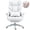 White-Fabric, variant on GOOSEA Office Chair Adult PU Leather High Back Indoor Commercial Adjustable Seat Height Executive Chairs Footrest, Black
