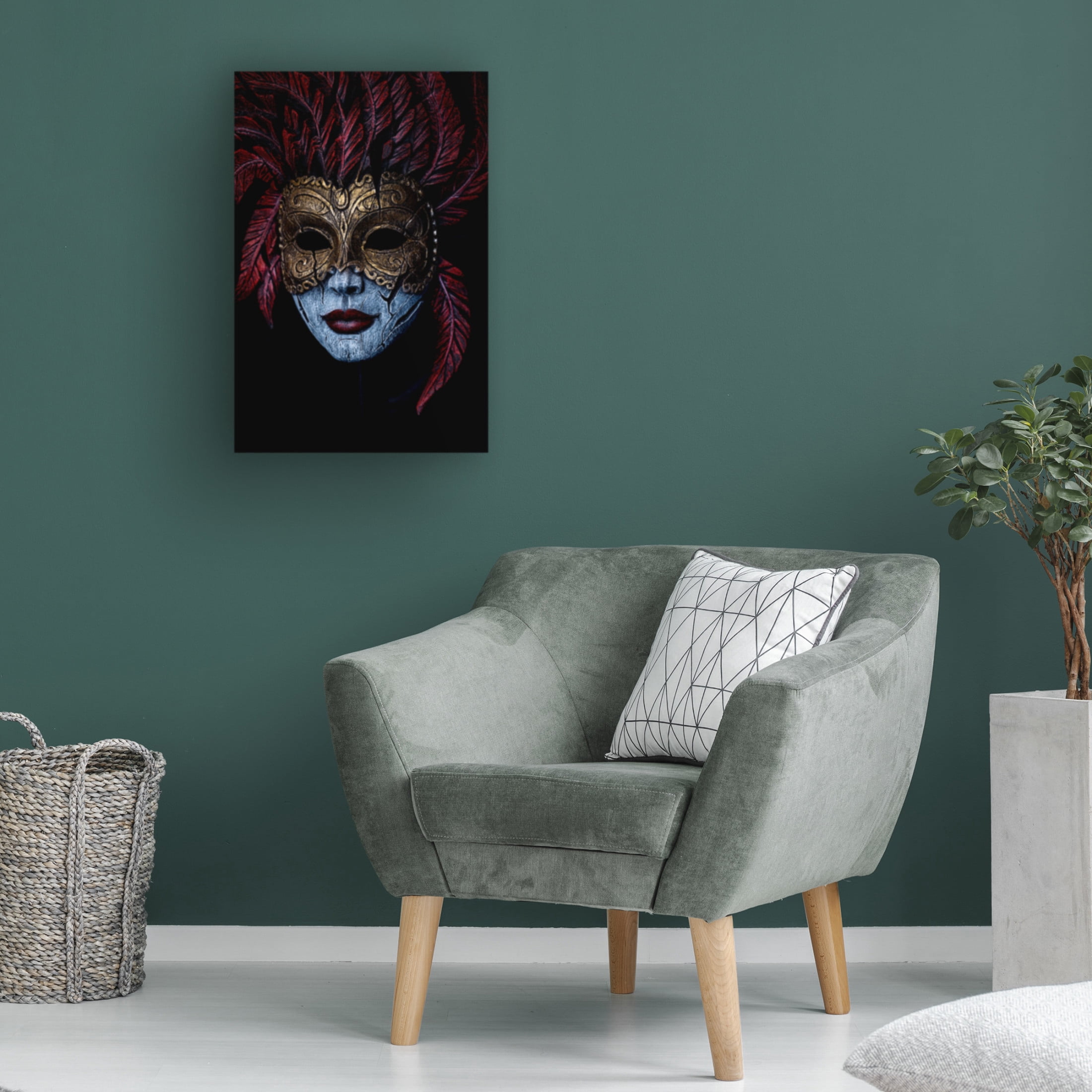 Trademark Fine Art Simon JG Ciappara Where Does The Mask Begin And End Canvas Wall Art