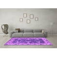 thumbnail image 3 of Ahgly Company Indoor Square Oriental Purple Industrial Area Rugs, 8' Square, 3 of 4