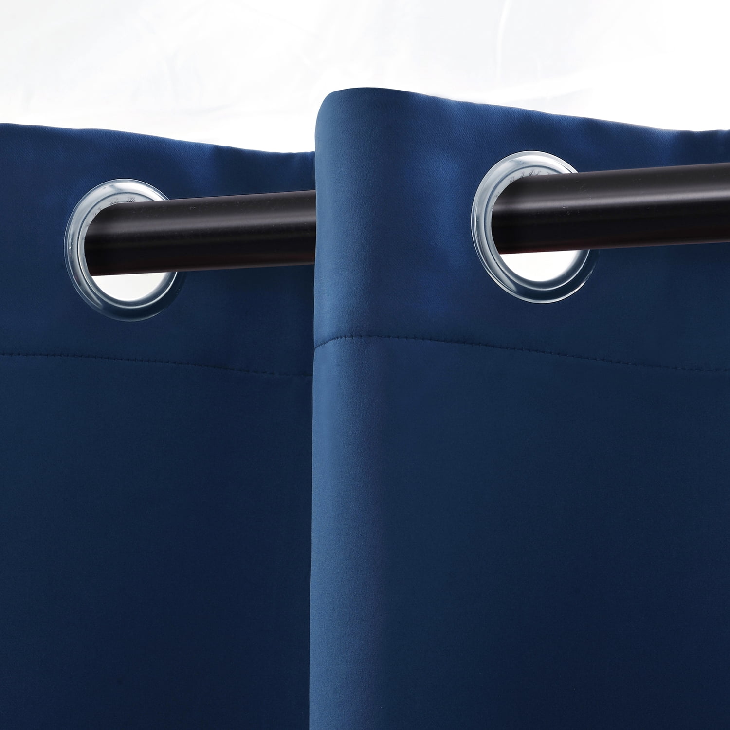 Superior Solid Blackout Curtain Set of 4, 52" x 84", Navy Blue