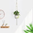 thumbnail image 1 of Limited Offer,Europe Plant Hangers Indoor Hanging Planter Basket with Wood Beads Decorative,PENDANE,Beige, 1 of 9
