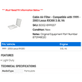thumbnail image 2 of Cabin Air Filter - Compatible with 1999 - 2003 RX300 3.0L V6 2000 2001 2002, 2 of 2
