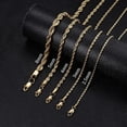 thumbnail image 2 of 18k Real Gold Plated 2.5-3 MM Stainless Steel Mens Womens Necklace Twist Rope Chain, 16-20 inches, 2 of 6