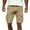Khaki, variant on Men's New Woven Knee Length Pants High Street Retro Solid Color Casual Shorts Trousers Fashionable Classic Leisure Active Athletic Casual Bottoms