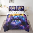 thumbnail image 2 of Castle Fairy Purple Galaxy Gamer Bedding Comforter Set,Chic Sunflowers Full Bedding Set, 2 of 8
