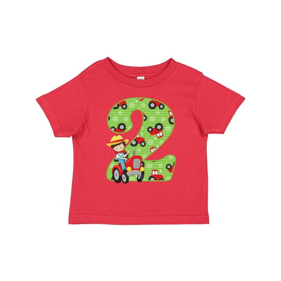 Inktastic Tractor Boy 2nd Birthday Boys Toddler T-Shirt