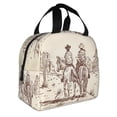 thumbnail image 2 of Easygdp Cowboys Riding Horses Bolsa Térmica Premium - Tela Oxford Impermeable, Gran Capacidad, Bolsillo Frontal, Unisex para Trabajo, Escuela, Actividades al Aire Libre y Picnics, 2 of 8