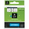 DYMO Standard D1 43610 Labeling Tape (Black Print on Clear Tape , 1/4'' W x 23' L , 1 Cartridge)