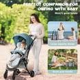 thumbnail image 4 of Diaper Bag Tote, Diaper Baby Bags With Mini Bag and Changing Pad, Shoulder Straps, Waterproof Large Mommy Maternity Travel Baby Tote for Mom and Dad, Gray, 4 of 6