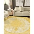 thumbnail image 3 of Unique Loom Bromley Collection Area Rug - Midnight (3' Round Yellow/Ivory), 3 of 6