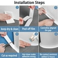 thumbnail image 4 of Caulk Tape Self Adhesive, 1 Roll Waterproof Toilet Caulk Strip, Sealer Around Base, Traditional Caulking Replacement for Bathroom, Bathtub, Floor Wall Edge Protector (Blue) 0.9x125.9", 4 of 7
