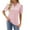 Pink Shirts for women, variant on HAPIMO Women's Trendy Loose Tops Dressy Tunic for Teen Girls Lapel V Neck Pullover Solid Color Summer Tees Short Sleeve Elegant Casual Relaxed Blouses Black XL