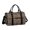 Thanksgiving Dark Brown Plaid Pattern, variant on Thanksgiving Multicolor Maple Leaf Pattern Gym Bag with Shoe Compartment, Sports Bag with Wet Pocket and Trolley Sleeve, Water Resistant Gifts Ideas for Gym Travel Weekend,17.3 X 11.8 X 7.5 Inches