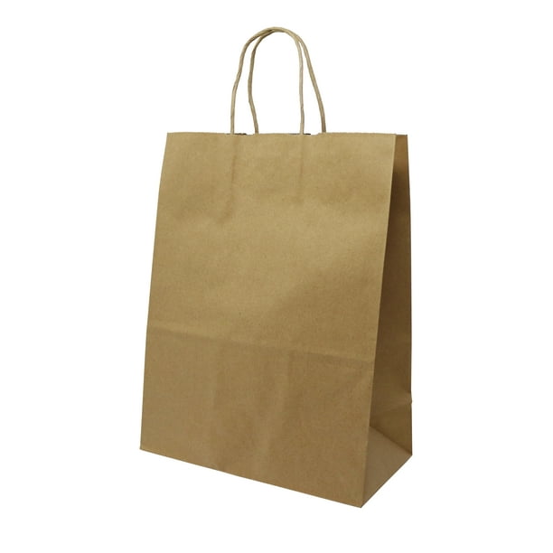 10 Sacs Cadeaux Papier Grand Sac en Papier Kraft avec Large Poignée Sac à  Provisions Recyclé Réutilisable pochette d'emballage Mariage Anniversaire
