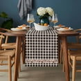 thumbnail image 2 of Country Star Plaid Table Runner - 108 Inch Long, Kitchen Dining Table Runner Dresser Scarves, Black Retro American Farm Barn Berry Farmhouse Decor for Coffee Tables Wedding Party Banquet, 2 of 8