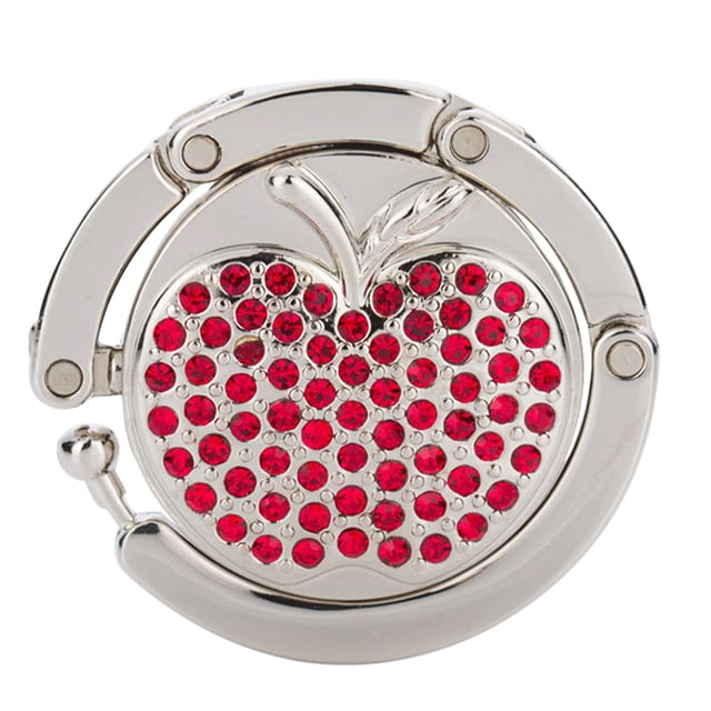 Monstrate Colgador de bolso de mano plegable de aleación para colgar en la para mujer Almacenamiento y organización del hogar Rojo