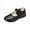 Black, variant on Odeerbi Kids Girls Leather Mary Jane Shoes Princess Nude Shoes Fall 2025 New Little Girl Flower Shoes Single Princess Soft Sole Leather Shoes Black 11-12 Years