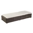 thumbnail image 6 of Spaco Flat Bed with Tea Table, Outdoor Leisure Rattan Furniture Pool Bed / Chaise (Single Sheet), Gray, 6 of 10
