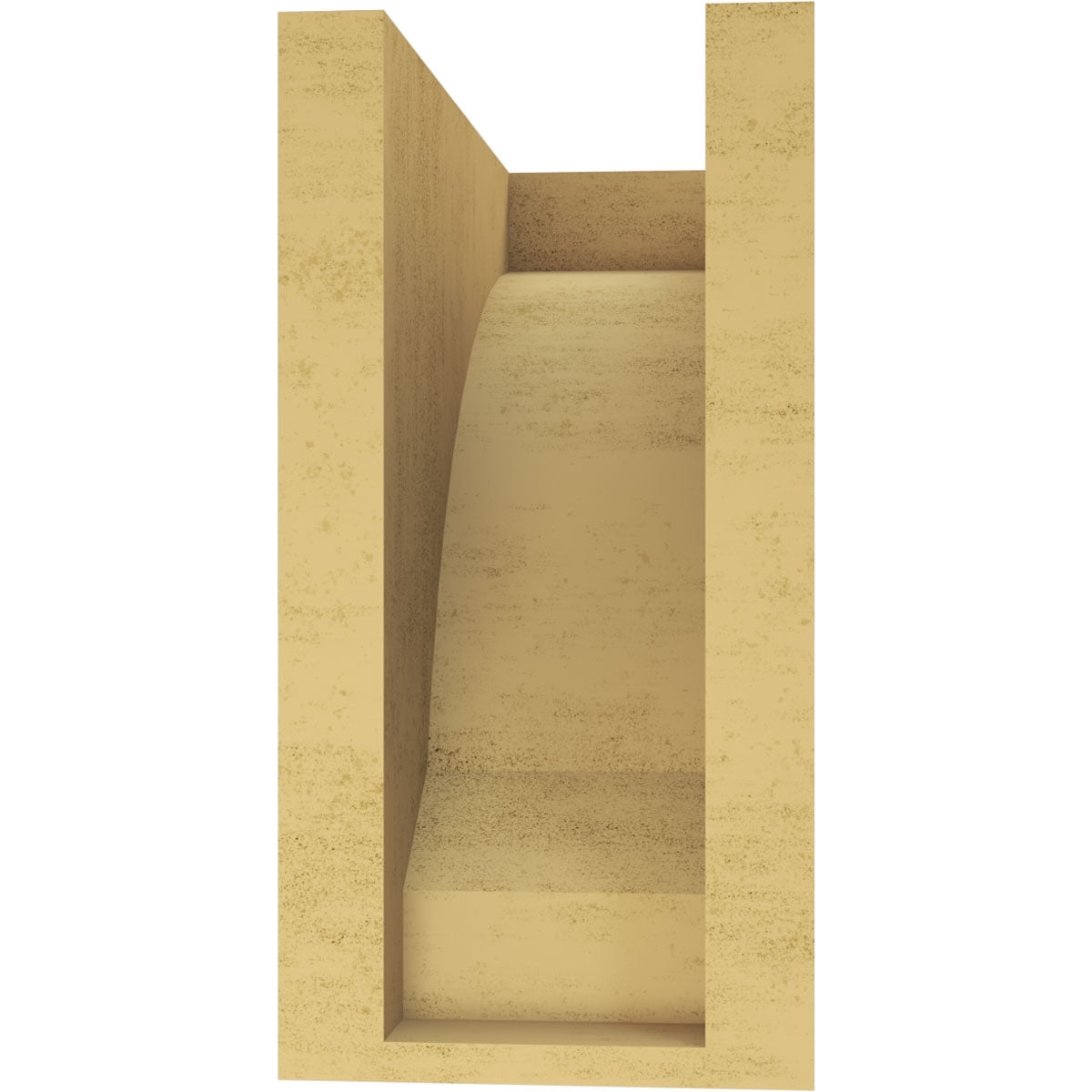5"W x 10"D x 10"H Classic Moab Rough Cedar Woodgrain TimberThane Corbel, Primed Tan