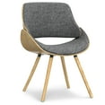 thumbnail image 3 of Simpli Home Malden Bentwood Dining Chair with Wood Back in Light Wood in Grey Woven Fabric, 3 of 14