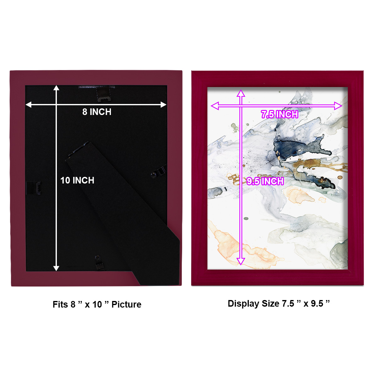 Organic Interlace II -Framed Print w/glass-Cherry Red