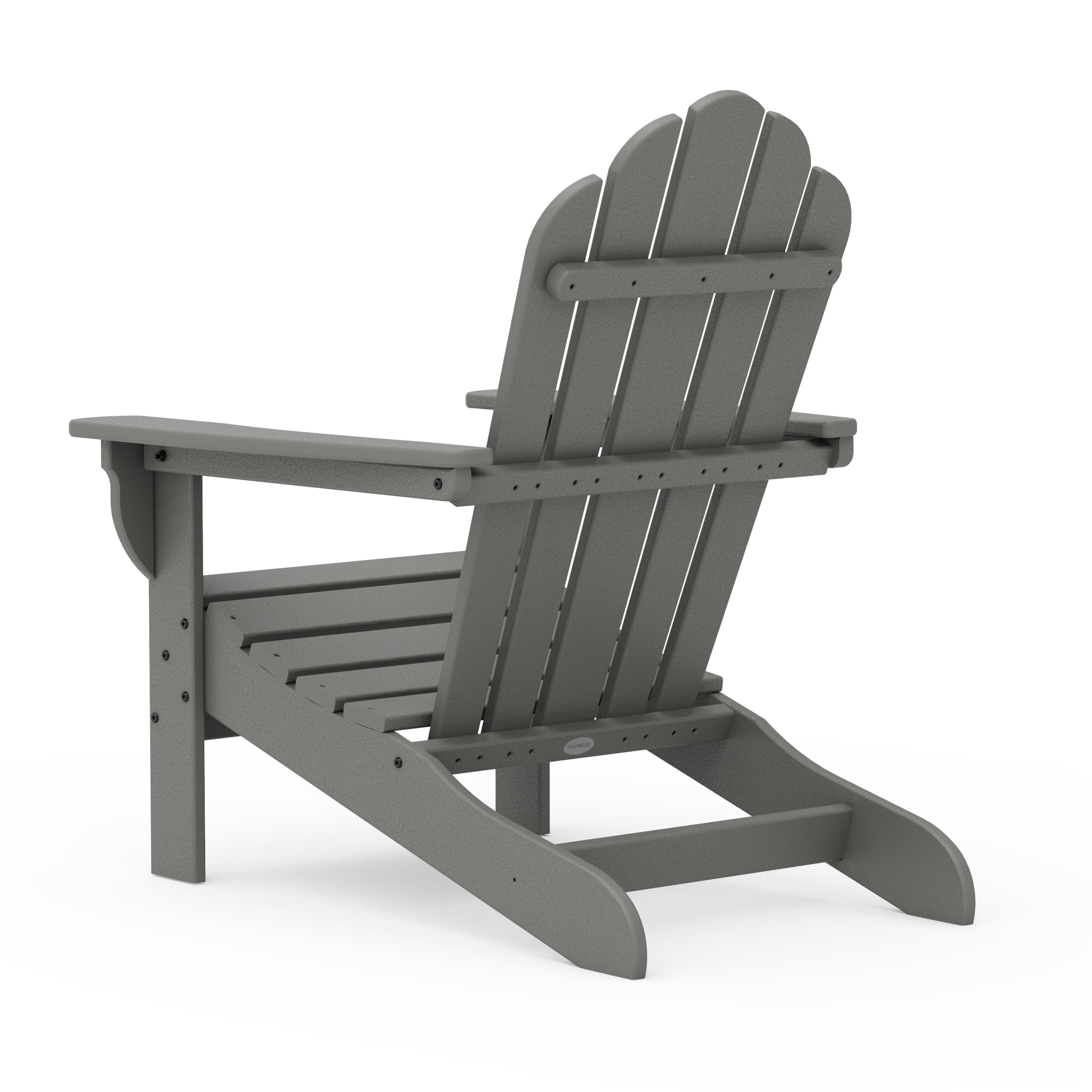 Better Homes & Gardens by POLYWOOD Southlake Outdoor Flowerback Adirondack Chair, All-Weather HDPE, Patio Seat, Slate Grey