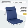 thumbnail image 6 of Aoodor 2Pcs Outdoor Dining Chair Cushion Set, 37" x 20" x 2.8", Navy Blue, 6 of 7