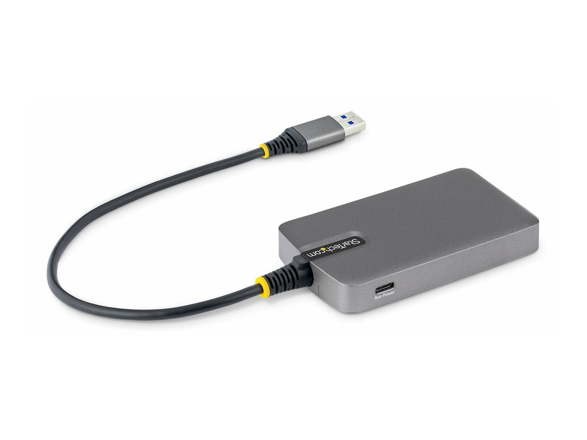 StarTech.com 4-Port USB-A Hub, 5Gbps, Bus Powered, USB-A to 4x USB-A Hub with USB-C Auxiliary Power Input, Portable USB Hub (5g4ac-usb-a-hub)