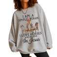 thumbnail image 3 of I Love Horses and Believe in Jesus Sweatshirt for Women, Christian Horse Lover Crewneck, Sizes S-3XL, 3 of 6