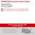 thumbnail image 6 of VIPMOTOZ Chrome Housing OE-Style Projector Headlight Headlamp Assembly For 2012-2014 Toyota Camry Halogen Model, Passenger Side, 6 of 6