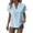 Light Blue(Womens Shirts), variant on GUACER Womens Short Sleeve Tops Trendy Cotton Linen V Neck Relaxed Fit Casual T Shirts