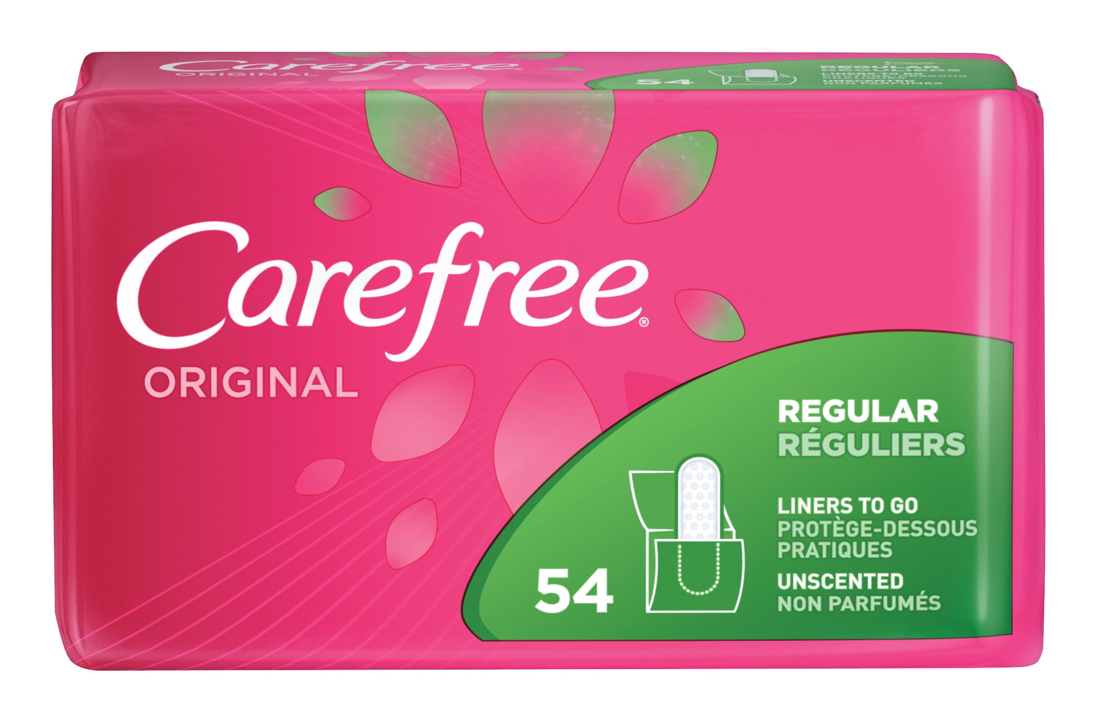 Carefree Original Regular Pantiliners To Go, Fresh Scent, 54 Ct