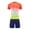 Orange, variant on SERTG 2 PC Kids Soccer Uniform Set for 5-15 Years Boys Girls Quick Dry Breathable Short Sleeve Shirt and Elastic Waist Shorts Youth Football Training Sportswear Set