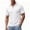 B-White, variant on Josdec Men's Fake Two-Piece Polo Shirt Striped Knit Short Sleeve V-Neck Collar Casual Summer Top for Office & Daily Wear M-XXXL