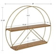 thumbnail image 2 of Kate and Laurel C-Shape Floating Shelves, 5.12" x 25.98", Brown, 2 of 6