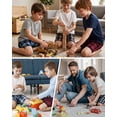 thumbnail image 2 of Pogiun Boys Pajama Shorts Soft Micro Fleece Pajama Bottoms for Kids Printed Plaid Design Boy's Sleepwear Gradient 6-8y, 2 of 7