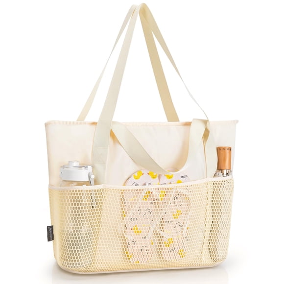 Bolso de Playa KABAQOO Grande Impermeable y Resistente a la Arena para Mujeres