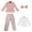 Pink, variant on Formal Boys Suit Set Kids Suits Boys' Wedding Outfit Communion Suits Adjustable Waist for Toddler Teenage Boy 4-piece Set