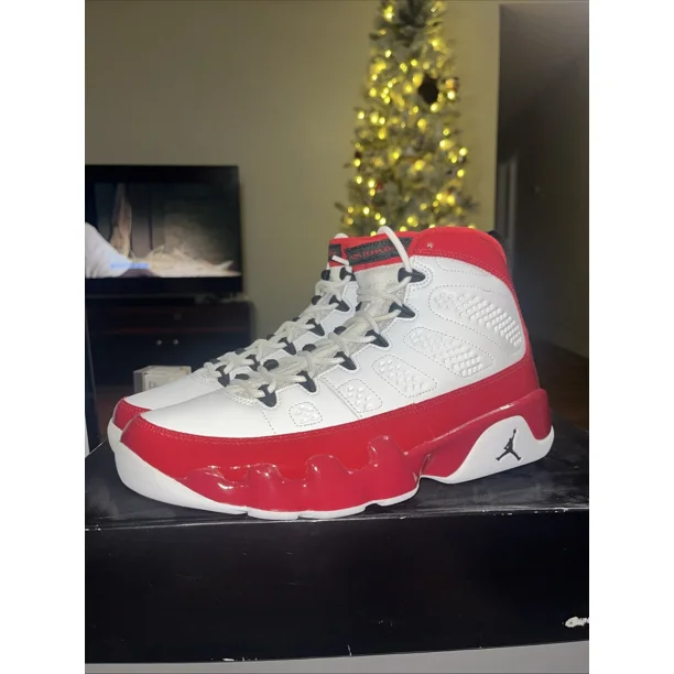 Ni - ke Ni - ke Air Jordan 9 2019 White Gym Red Size 8.5 302370-160