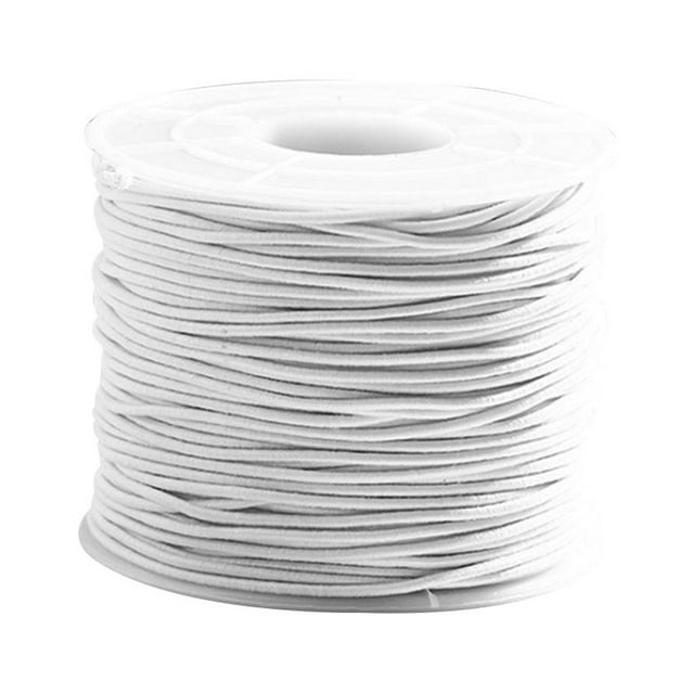 Maoww 0.8mm Polyester Beading String DIY Craft Knotting Cord For Bracelet Cored Elastic Rope DIY Accessories white 1Set