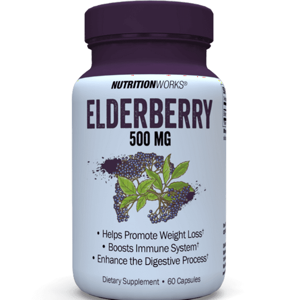 Nutrition Works Elderberry 500 mg 60 Caps