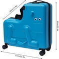thumbnail image 5 of Miumaeov 24 Inch Children's Ride-On Trolley Luggage, Portable Universal Wheel Luggage, Waterproof Unisex Boys Girls Travel Suitcase with Lock Rideable Luggage, ABS+PC, Aged 6-12 Years Old, 5 of 9