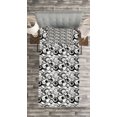 thumbnail image 3 of Ambesonne Abstract Quilted Bedspread Set 2 Pcs, Circles Dots Modern, Twin Size, Grey Black White, 3 of 3