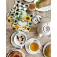 thumbnail image 4 of Spring Gnomes Kitchen Dish Towels for Drying Dishes Set of 3, Botanical Budding Sunflowers Buffalo Plaid Waffle Weave Microfiber Hand Tea Bathroom Towels Quick Dry & Absorbent Towel 15.7x23.6, 4 of 7